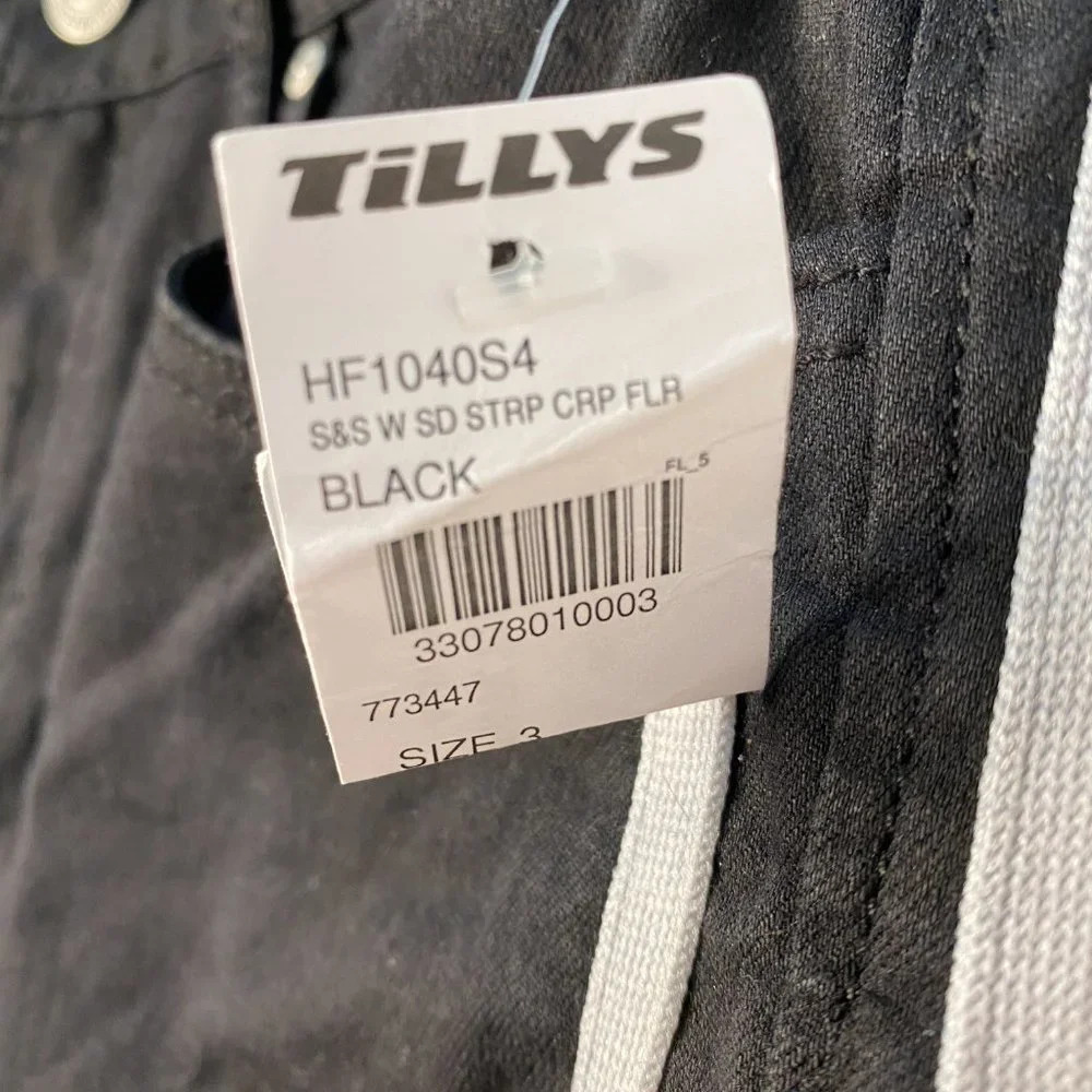 TILLY'S NWT Sky&Sparrow Side Stripe Black Dress P… - image 3